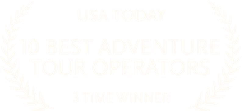 USA Today 10 Best Adventure Tour Operators, 3 time winner